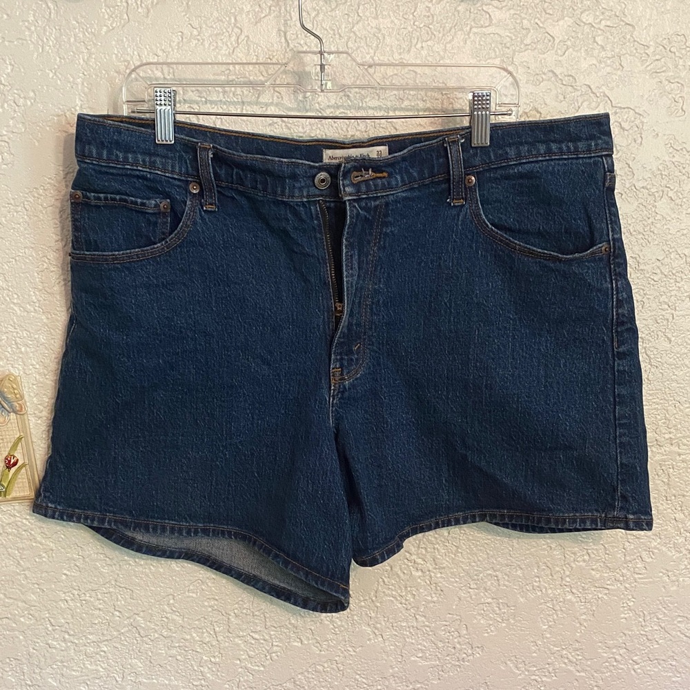 Abercrombie & Fitch Dark Blue Denim Jean Shorts
